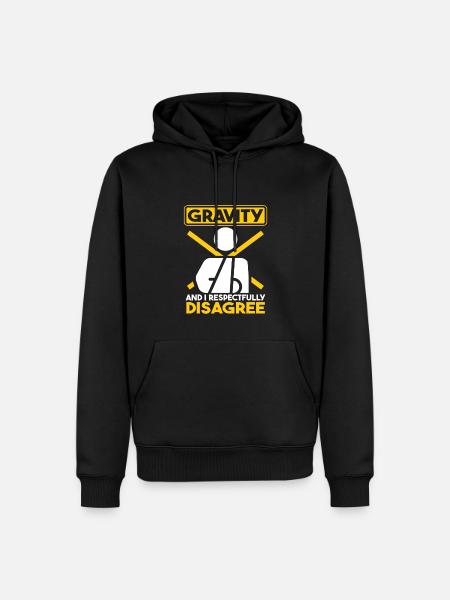 Funny Broken Arm - Men’s Premium Organic Hoodie - black