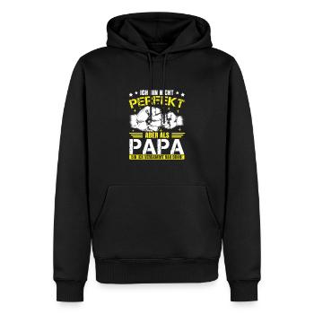 Vaterliebe| Männertag | Vatertag | Familienzeit - Männer Premium Bio Hoodie - Schwarz - Vorne - Nico (187cm)
