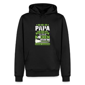 Lustiges Männertag Papa Vatertagsgeschenk - Männer Premium Bio Hoodie - Schwarz - Vorne - Nico (187cm)