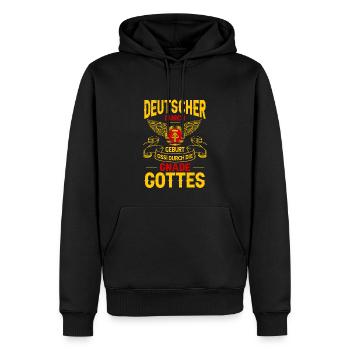 Ostdeutschland Ossi DDR - Männer Premium Bio Hoodie - Schwarz - Vorne - Nico (187cm)