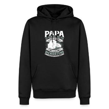 Papa zu sein ist ein Vollzeitjob - Männer Premium Bio Hoodie - Schwarz - Vorne - Nico (187cm)