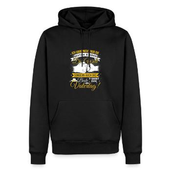 Ich habe die besten Kinder der Welt - Männer Premium Bio Hoodie - Schwarz - Vorne - Nico (187cm)