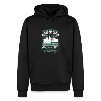 Ich habe die besten Kinder der Welt - Männer Premium Bio Hoodie - Schwarz - Vorne - Nico (187cm)