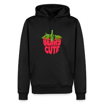 Beeren süß - Männer Premium Bio Hoodie - Schwarz - Vorne - Nico (187cm)