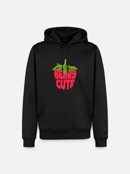 Berry mignon - Sweat à capuche Premium bio Homme - noir