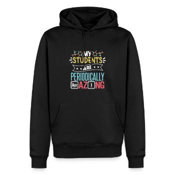 Professeur de chimie Blague Chimiste Professeur de sciences - Sweat à capuche Premium bio Homme - noir - Devant - Nico (187cm)