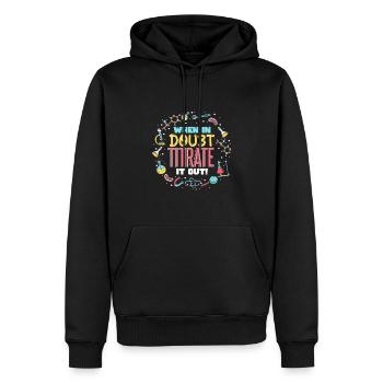 En cas de doute, titrez-le - Sweat à capuche Premium bio Homme - noir - Devant - Nico (187cm)