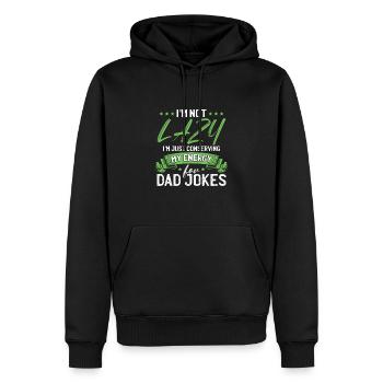 Papa Witz Lustiger Papa - Männer Premium Bio Hoodie - Schwarz - Vorne - Nico (187cm)