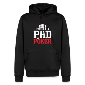 Funny Poker Night Gambling Casino - Sweat à capuche Premium bio Homme - noir - Devant - Nico (187cm)