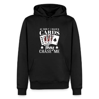 Lustiger Casino Poker Spieler Texas Hold'em Omaha - Männer Premium Bio Hoodie - Schwarz - Vorne - Nico (187cm)