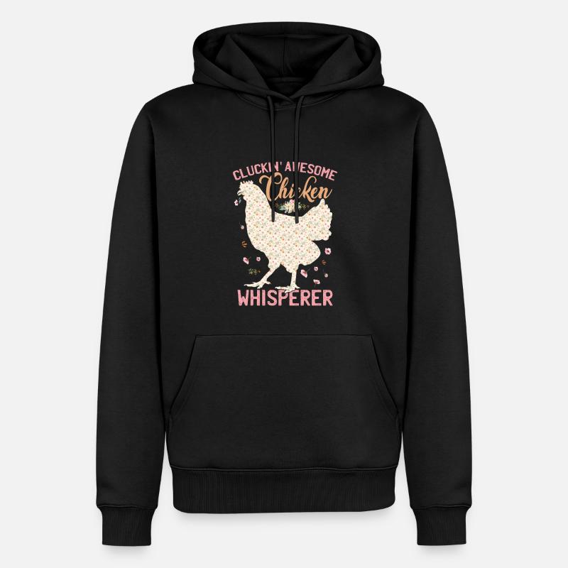 Gackernder genialer Hühnerflüsterer - Männer Premium Bio Hoodie - Schwarz