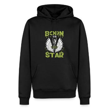 Né pour être un guitariste rock star - Sweat à capuche Premium bio Homme - noir - Devant - Nico (187cm)