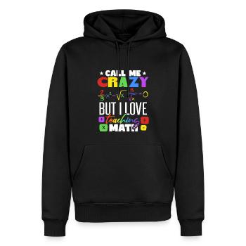 Ich liebe es, Mathe zu unterrichten - Männer Premium Bio Hoodie - Schwarz - Vorne - Nico (187cm)