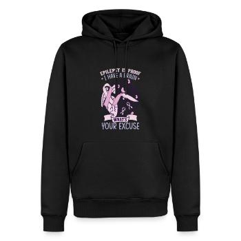 Epilepsie ist der Beweis - Männer Premium Bio Hoodie - Schwarz - Vorne - Nico (187cm)