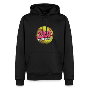 Je suis une fille de softball - Sweat à capuche Premium bio Homme - noir - Devant - Nico (187cm)