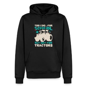 Élevage de tracteurs pour enfants - Sweat à capuche Premium bio Homme - noir - Devant - Nico (187cm)