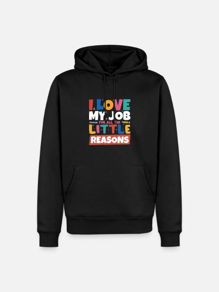 Professeur d’école mignon - Sweat à capuche Premium bio Homme - noir