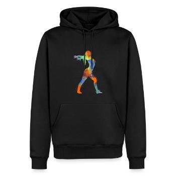 Gymnastik - Männer Premium Bio Hoodie - Schwarz - Vorne - Nico (187cm)