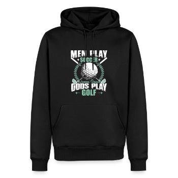 Götter spielen Golf - Männer Premium Bio Hoodie - Schwarz - Vorne - Nico (187cm)