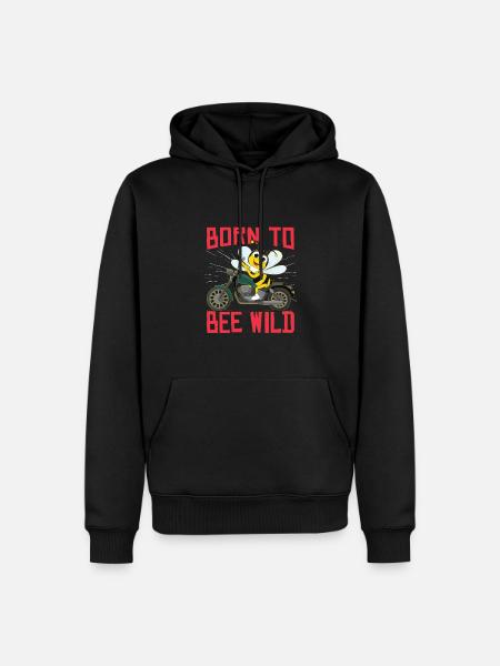Born To Bee Wild - Men’s Premium Organic Hoodie - black