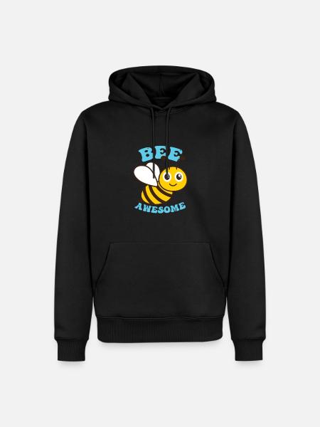 Bee Awesome - Men’s Premium Organic Hoodie - black