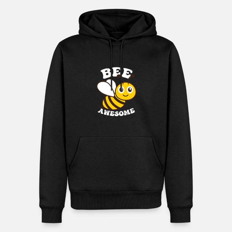 Biene Genial - Männer Premium Bio Hoodie - Schwarz