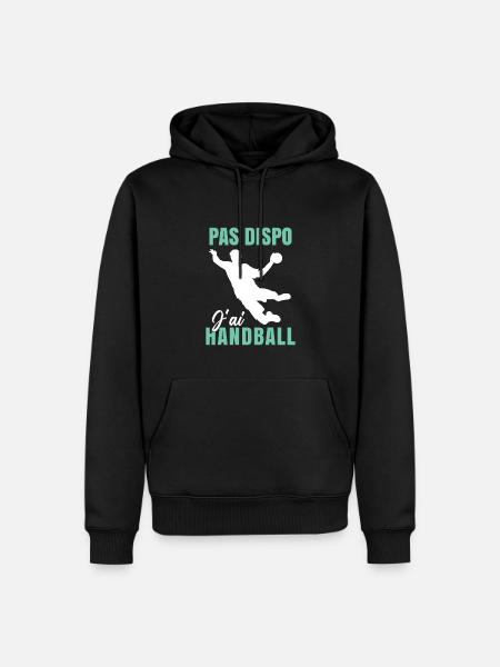 J'ai Handball Humour - Sweat à capuche Premium bio Homme - noir