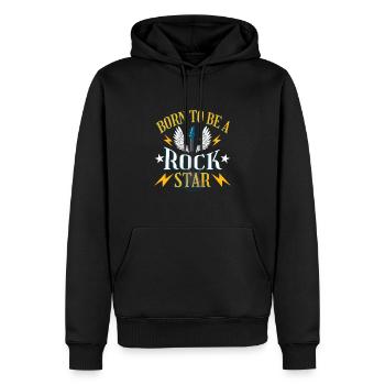 Born To Be A Rock Star Guitar - Sweat à capuche Premium bio Homme - noir - Devant - Nico (187cm)