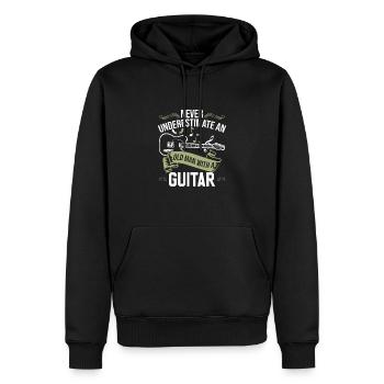 Accessoires de guitare - Sweat à capuche Premium bio Homme - noir - Devant - Nico (187cm)