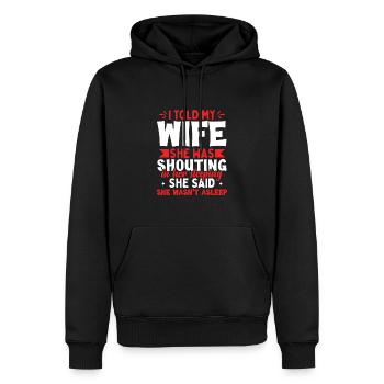 Ehemann Ehefrau Witz Lustig - Männer Premium Bio Hoodie - Schwarz - Vorne - Nico (187cm)