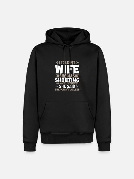Ehefrau Ehemann Witz - Männer Premium Bio Hoodie - Schwarz