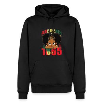 1865 Juneteenth Jour de la liberté Jour de l’émancipation - Sweat à capuche Premium bio Homme - noir - Devant - Nico (187cm)