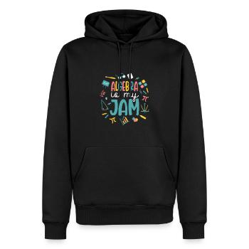 Algebra Is My Jam - Men’s Premium Organic Hoodie - black - Front - Nico (187cm)