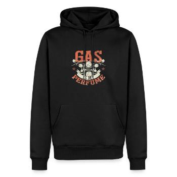 Le gaz est mon parfum - Sweat à capuche Premium bio Homme - noir - Devant - Nico (187cm)