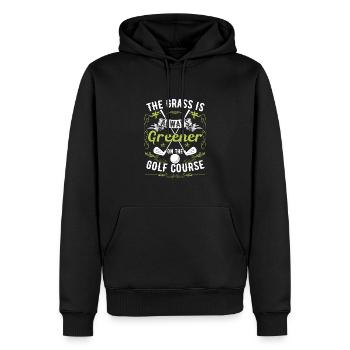 Lustiges Golfplatz-Zitat Golfer Golfen - Männer Premium Bio Hoodie - Schwarz - Vorne - Nico (187cm)