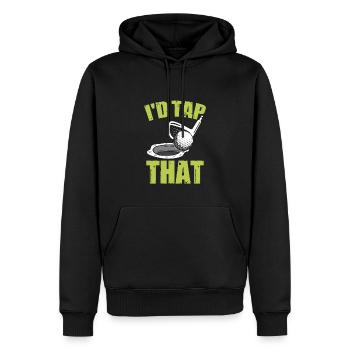 Ich würde darauf tippen - Männer Premium Bio Hoodie - Schwarz - Vorne - Nico (187cm)