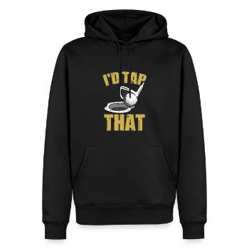 Lustiger Golfspieler Golfer - Männer Premium Bio Hoodie - Schwarz - Vorne - Nico (187cm)