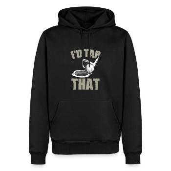 Ich würde darauf tippen - Männer Premium Bio Hoodie - Schwarz - Vorne - Nico (187cm)