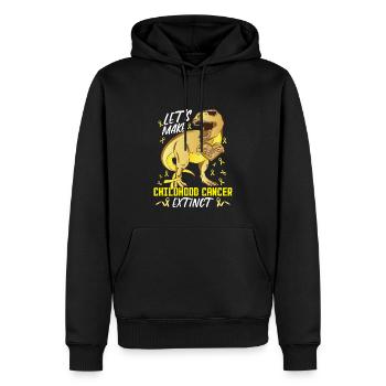 Lasst uns Krebs im Kindesalter ausrotten lassen - Männer Premium Bio Hoodie - Schwarz - Vorne - Nico (187cm)