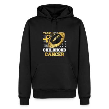 Bekämpfung von Krebs im Kindesalter - Männer Premium Bio Hoodie - Schwarz - Vorne - Nico (187cm)