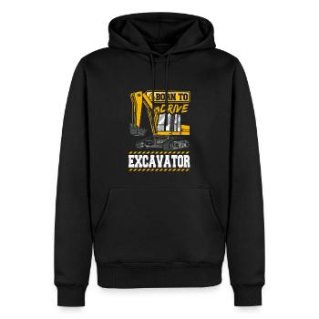 Bagger für Baufahrzeuge - Männer Premium Bio Hoodie - Schwarz - Vorne - Nico (187cm)