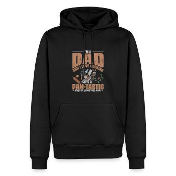 Kochender Papa-Witz - Männer Premium Bio Hoodie - Schwarz - Vorne - Nico (187cm)