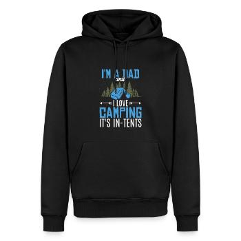 Camping-Papa-Witz - Männer Premium Bio Hoodie - Schwarz - Vorne - Nico (187cm)
