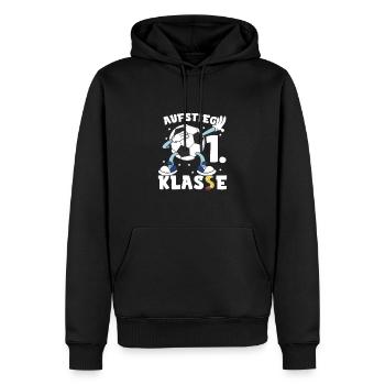 Schüler Grundschule 1. Klasse Fußball - Männer Premium Bio Hoodie - Schwarz - Vorne - Nico (187cm)