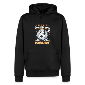 Grundschule Einschulung Fußball - Männer Premium Bio Hoodie - Schwarz - Vorne - Nico (187cm)