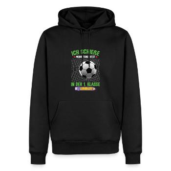 Schulanfang 2023 - Männer Premium Bio Hoodie - Schwarz - Vorne - Nico (187cm)