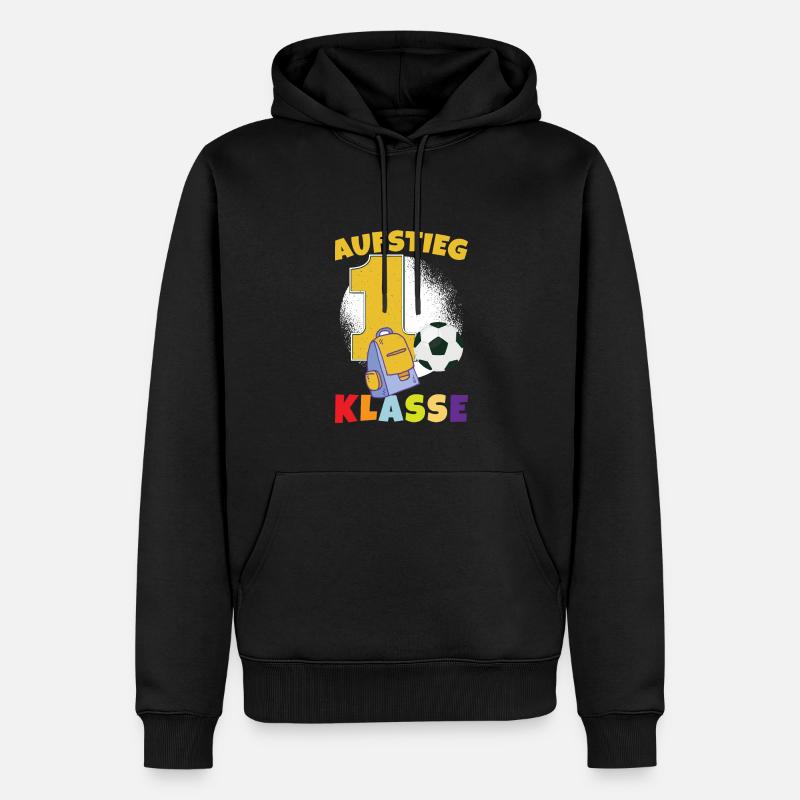 Aufstieg 1. Klasse - Männer Premium Bio Hoodie - Schwarz