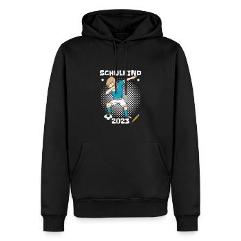 Schulkind 2023 - Männer Premium Bio Hoodie - Schwarz - Vorne - Nico (187cm)