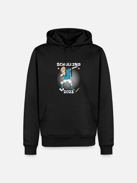 Schulkind 2023 - Männer Premium Bio Hoodie - Schwarz