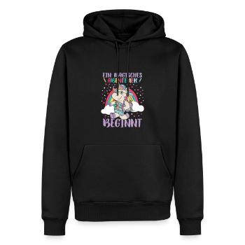Kita Kindergarten Grundschule Einschulung - Männer Premium Bio Hoodie - Schwarz - Vorne - Nico (187cm)